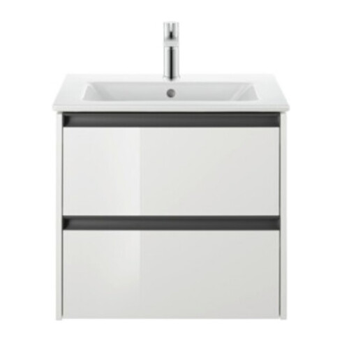 Duravit Möbelwaschtisch Me by Starck 63x49cm, we, m HL, ÜL, Hahnlochbank