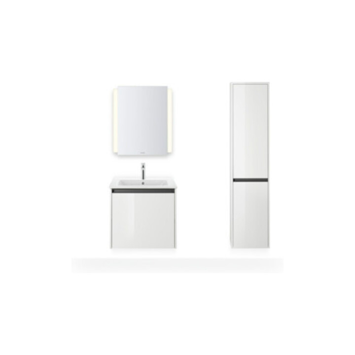 Duravit Möbelwaschtisch Me by Starck 63x49cm, we, m HL, ÜL, Hahnlochbank