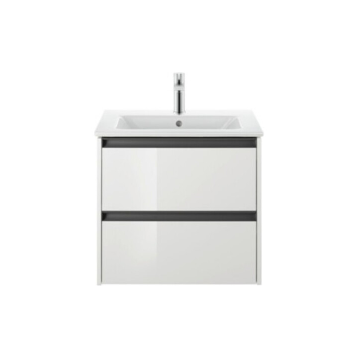 Duravit Möbelwaschtisch Me by Starck 63x49cm, we, m HL, ÜL, Hahnlochbank