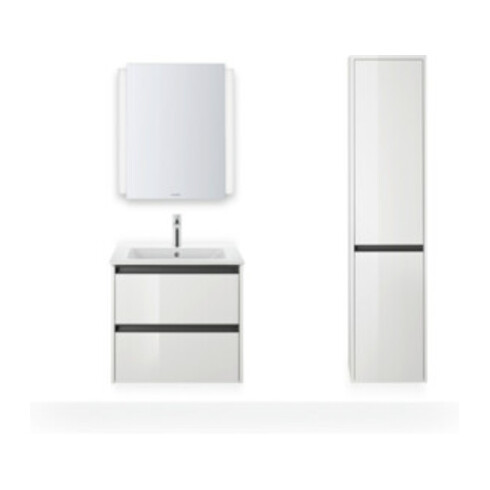 Duravit Möbelwaschtisch Me by Starck 63x49cm, we, m HL, ÜL, Hahnlochbank
