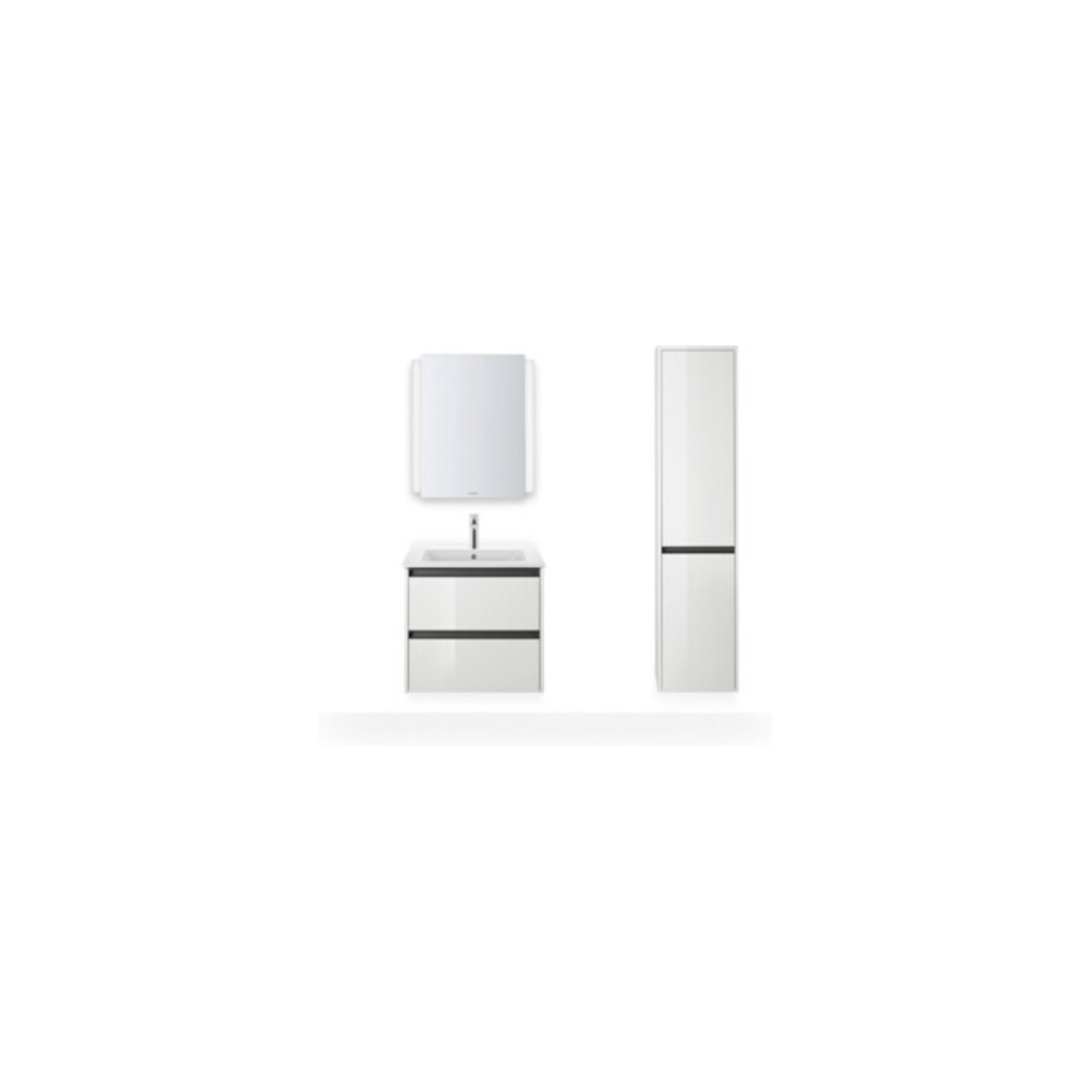 Duravit Möbelwaschtisch Me by Starck 63x49cm, we, m HL, ÜL, Hahnlochbank