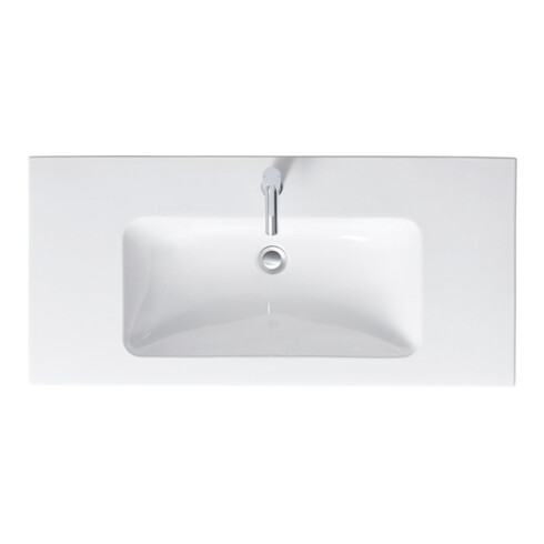 Duravit Möbelwaschtisch ME by Starck mit Überlauf, mit Hahnlochbank, 1030 x 490 mm, 1 Hahnloch weiß