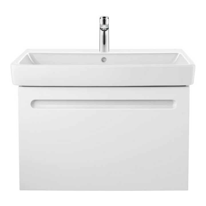 Duravit Möbelwaschtisch No. 1 80x46cm, m HL, ÜL, Hahnlochbank, weiß