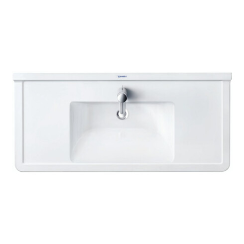 Duravit Möbelwaschtisch Starck 3 105x48,5cm, we, m HL, ÜL, Hahnlochbank