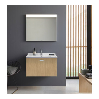 Duravit Möbelwaschtisch Starck 3 70x49cm, we, m HL, ÜL, Hahnlochbank
