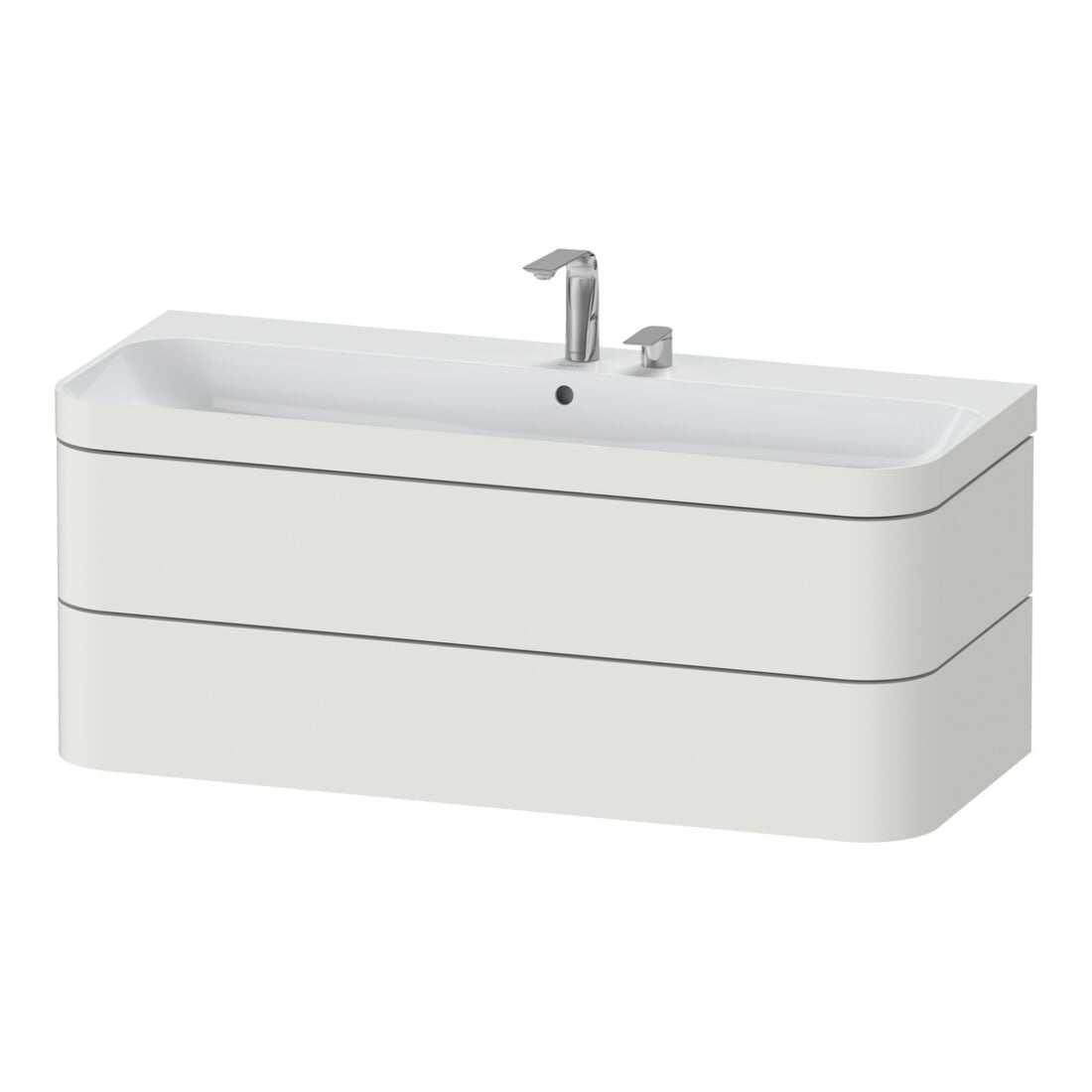 Duravit Möbelwaschtisch-Unterschrank Happy D.2 Plus 117,5x49cm, 2 La, 2 HL, Nord we s-matt