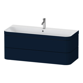 Duravit Möbelwaschtisch-Unterschrank Happy D.2 Plus 117,5x49cm, 2 Schubk., 1 HL, blau s-matt