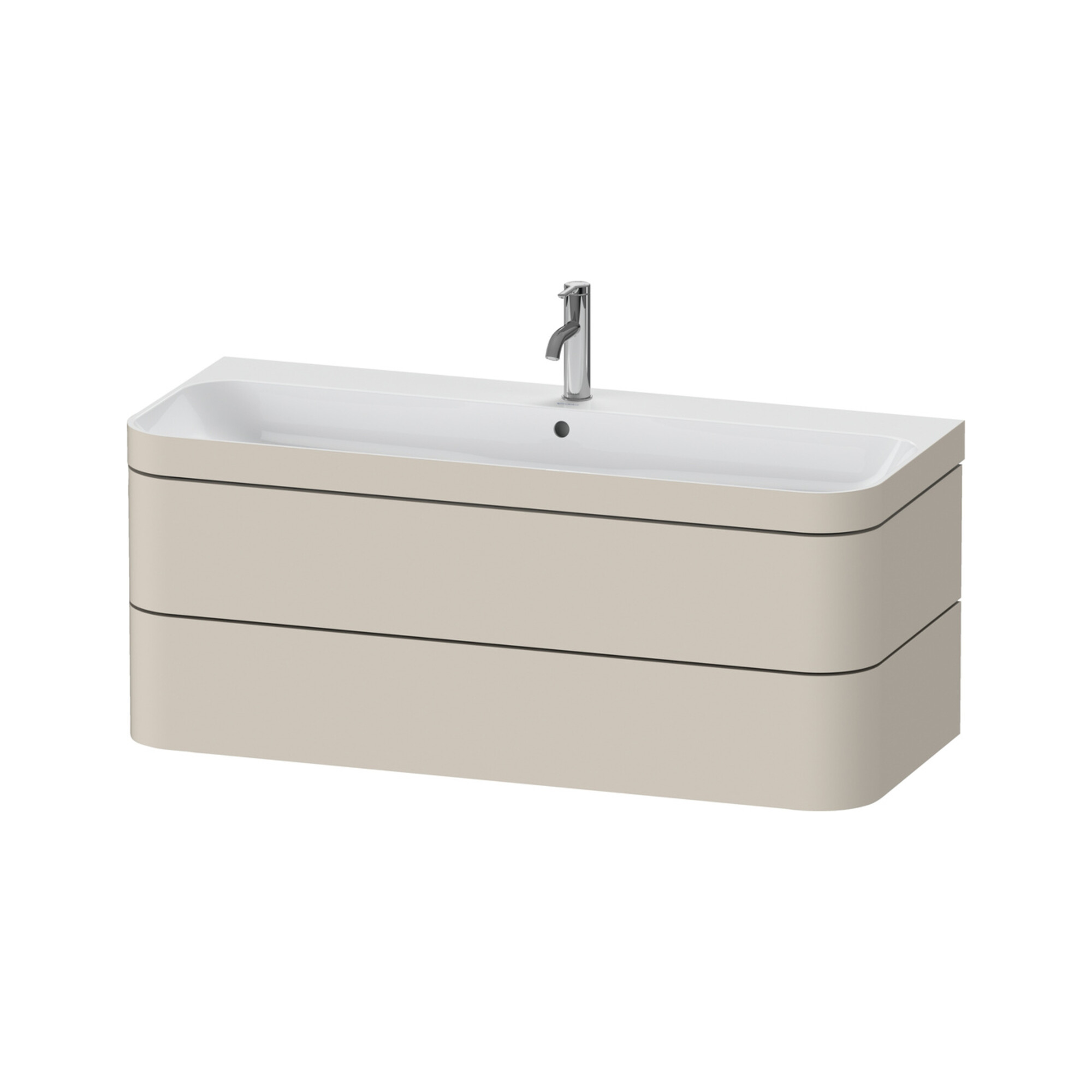 Duravit Möbelwaschtisch-Unterschrank Happy D.2 Plus 117,5x49cm, 2 Schubk., 1 HL, Tau matt
