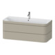Duravit Möbelwaschtisch-Unterschrank Happy D.2 Plus 117,5x49cm, 2 Schubk., 1 HL, Tau s-matt