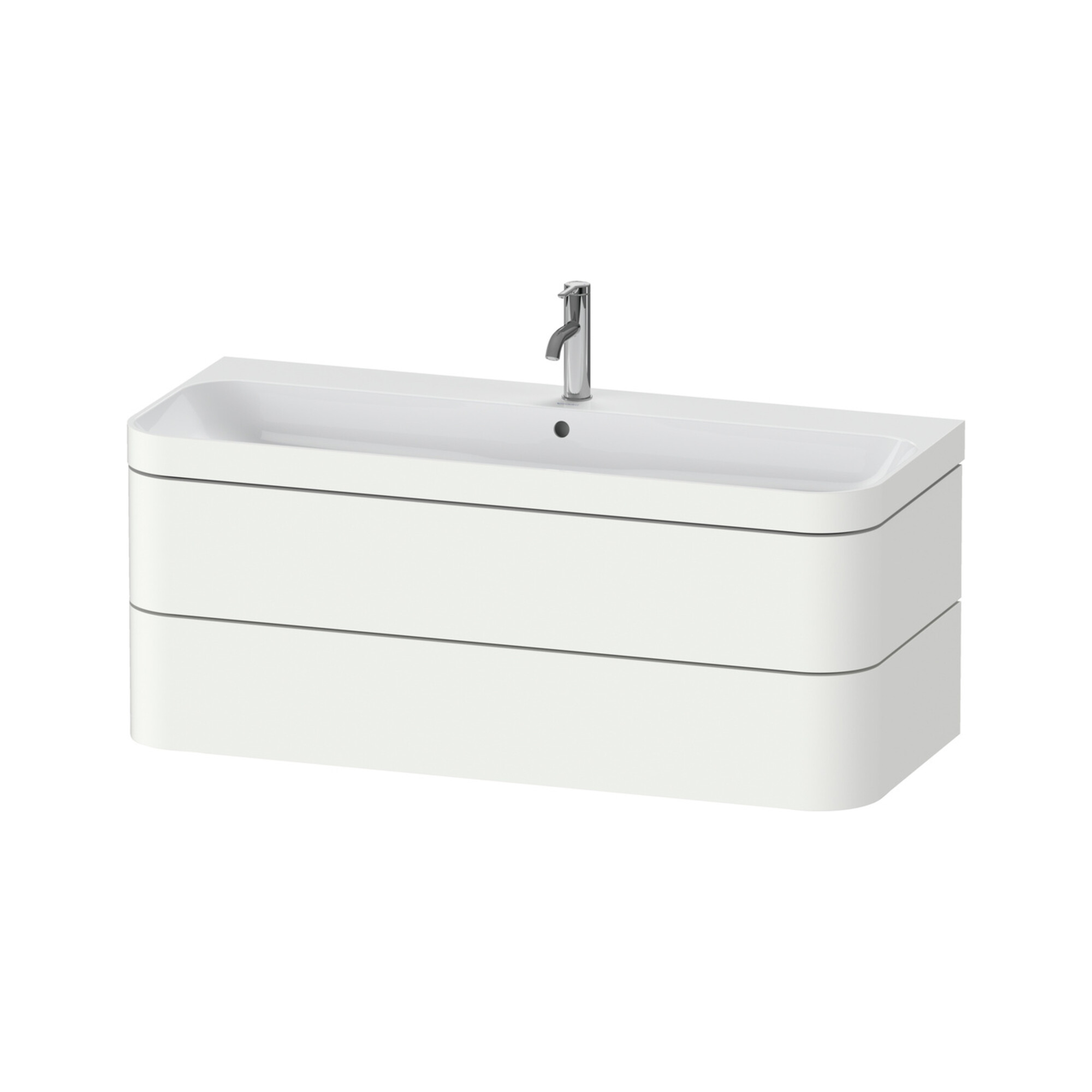 Duravit Möbelwaschtisch-Unterschrank Happy D.2 Plus 117,5x49cm, 2 Schubk., 1 HL, we matt