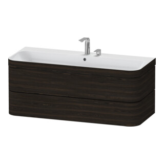 Duravit Möbelwaschtisch-Unterschrank Happy D.2 Plus 117,5x49cm, 2 Schubk., 2 HL, Nussb geb.