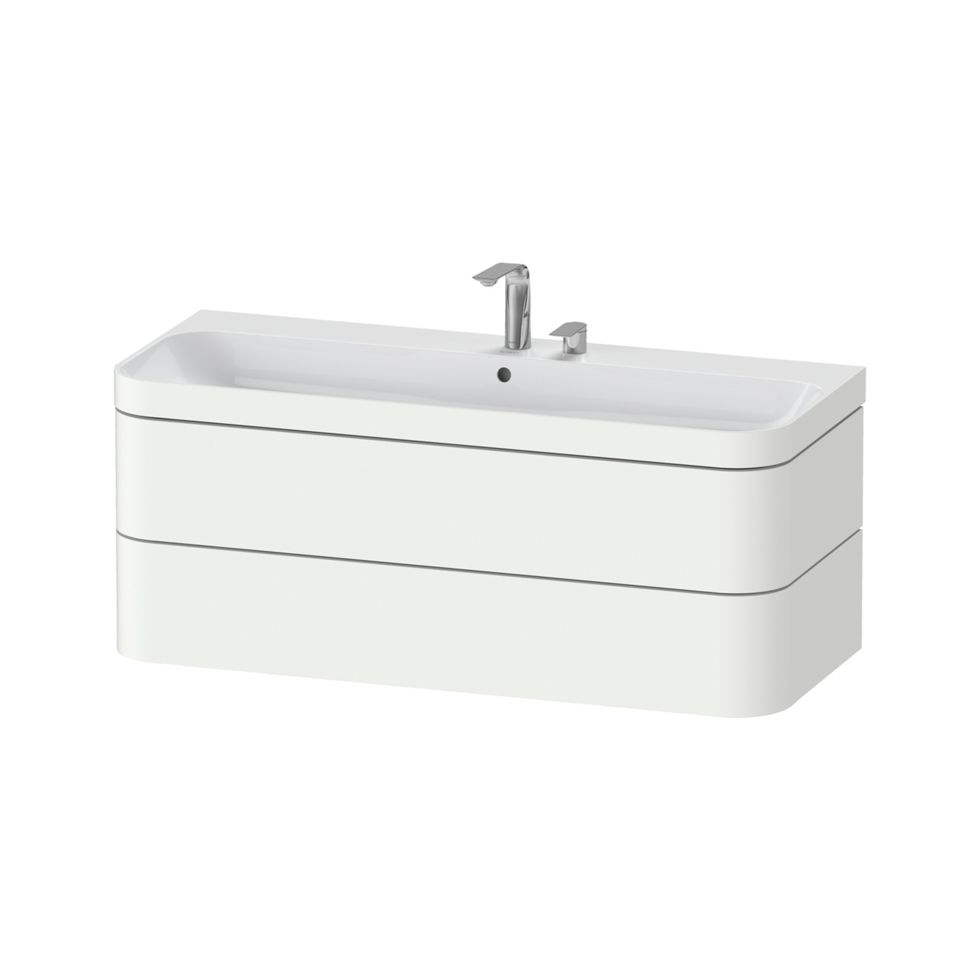 Duravit Möbelwaschtisch-Unterschrank Happy D.2 Plus 117,5x49cm, 2 Schubk., 2 HL, we matt