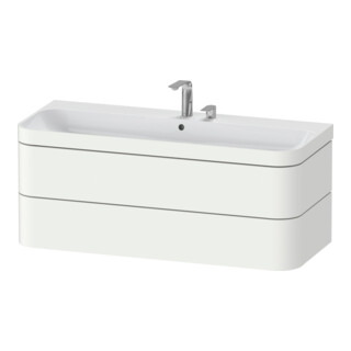 Duravit Möbelwaschtisch-Unterschrank Happy D.2 Plus 117,5x49cm, 2 Schubk., 2 HL, we s-matt