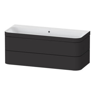 Duravit Möbelwaschtisch-Unterschrank Happy D.2 Plus 117,5x49cm, 2 Schubk., o. HL, graph matt