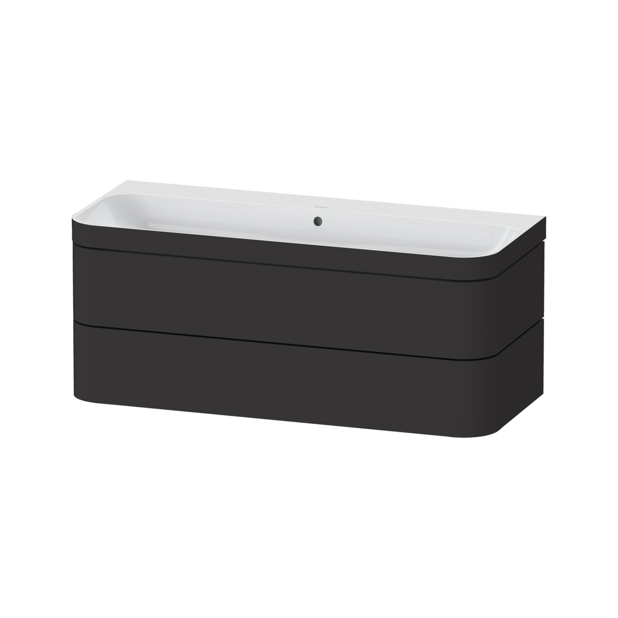 Duravit Möbelwaschtisch-Unterschrank Happy D.2 Plus 117,5x49cm, 2 Schubk., o. HL, graph matt