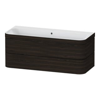Duravit Möbelwaschtisch-Unterschrank Happy D.2 Plus 117,5x49cm, 2 Schubk., o. HL, Nussb geb.