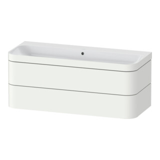 Duravit Möbelwaschtisch-Unterschrank Happy D.2 Plus 117,5x49cm, 2 Schubk., o. HL, we s-matt