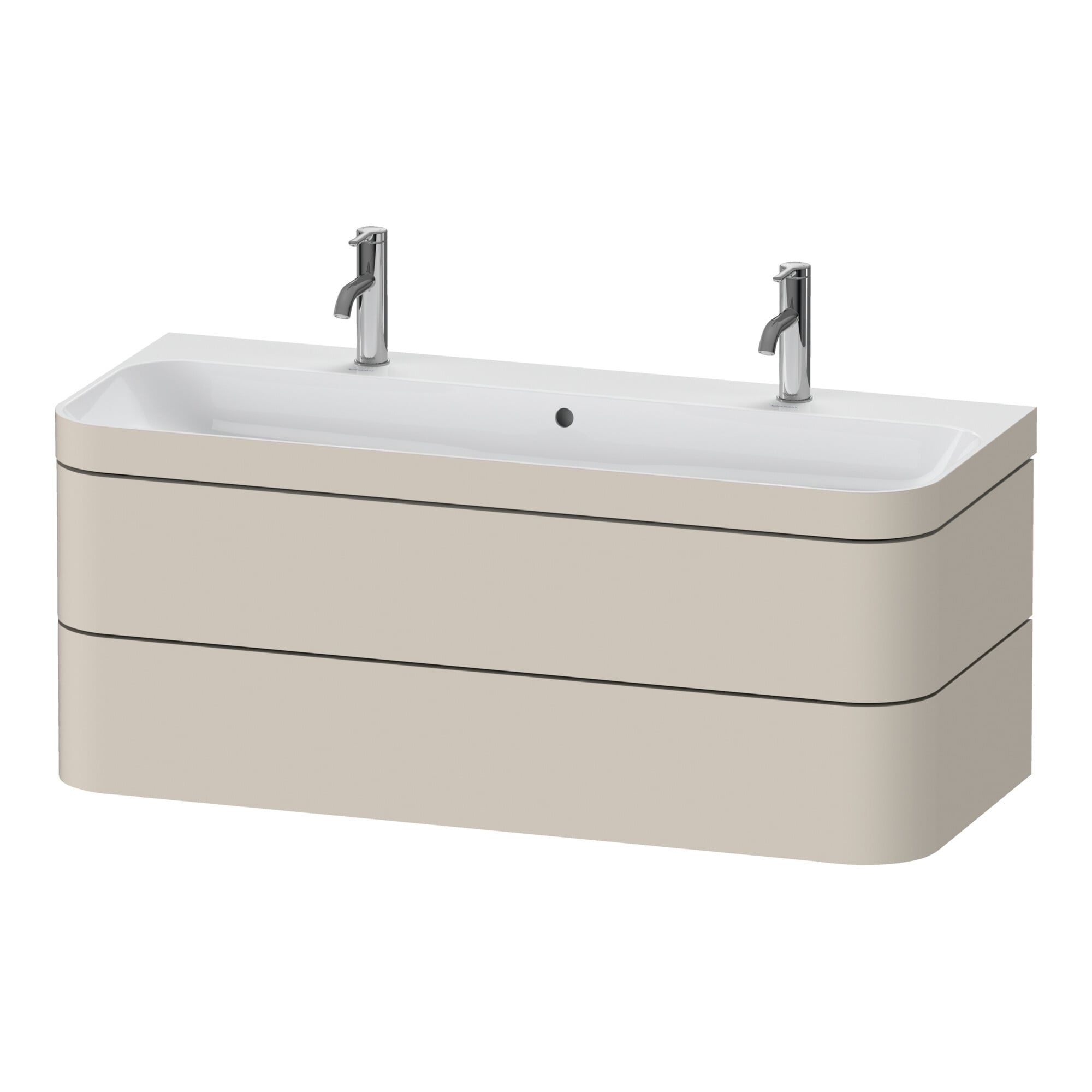 Duravit Möbelwaschtisch-Unterschrank Happy D.2 Plus 117,5x49cm, m 1 HL, 2 Schubk., Tau matt