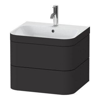 Duravit Möbelwaschtisch-Unterschrank Happy D.2 Plus 57,5x49cm, 1 HL, graph matt, 2 Schubk.