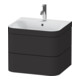 Duravit Möbelwaschtisch-Unterschrank Happy D.2 Plus 57,5x49cm, 1 HL, graph matt, 2 Schubk.-1