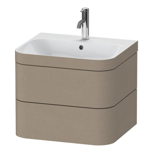 Duravit Möbelwaschtisch-Unterschrank Happy D.2 Plus 57,5x49cm, 1 HL, leinen, 2 Schubkästen