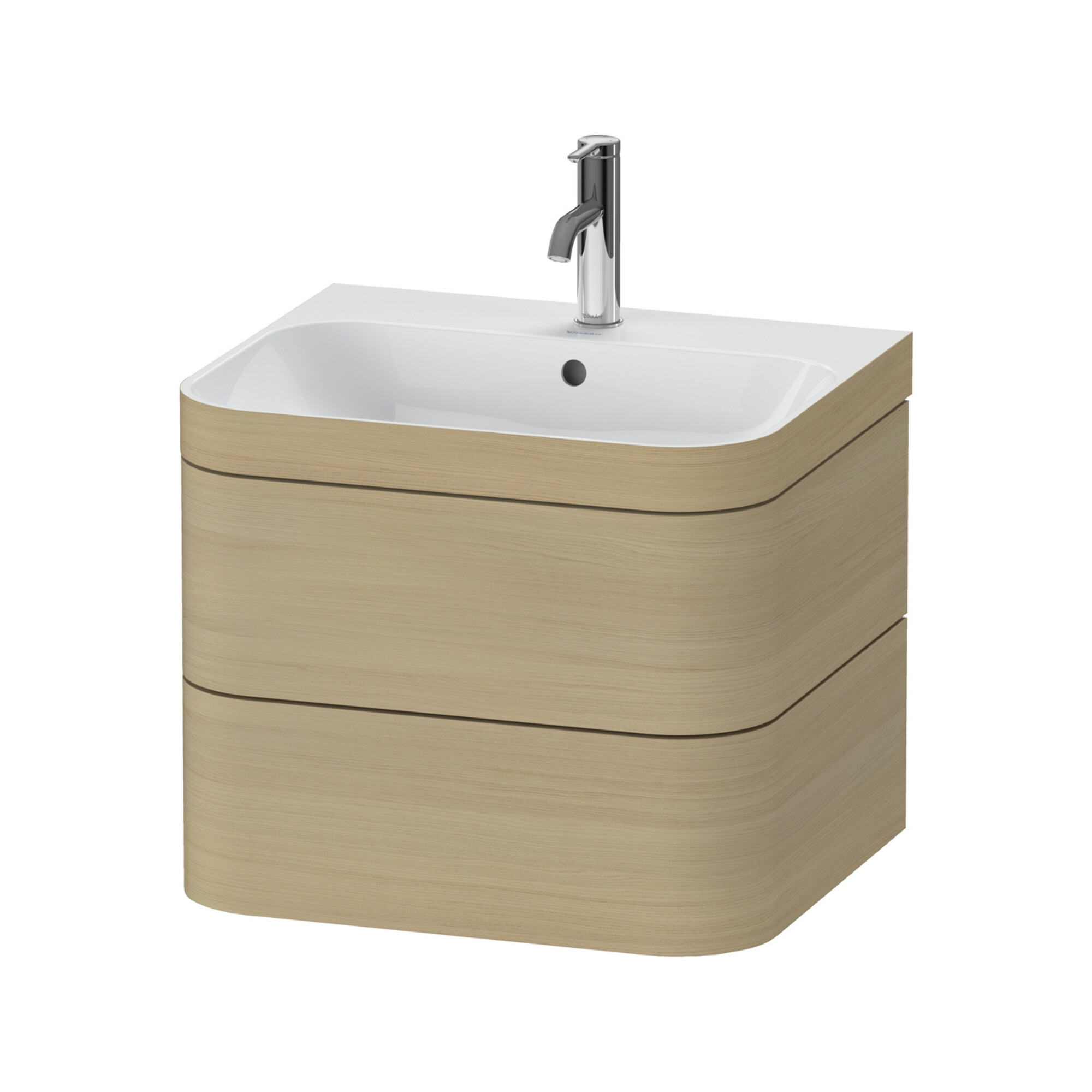 Duravit Möbelwaschtisch-Unterschrank Happy D.2 Plus 57,5x49cm, 1 HL, Medit. Ei, 2 Schubk.