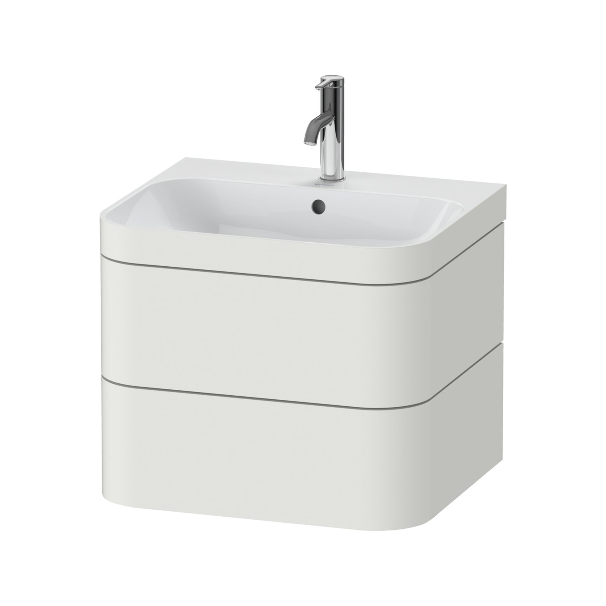 Duravit Möbelwaschtisch-Unterschrank Happy D.2 Plus 57,5x49cm, 1 HL, No we s-matt, 2 Schubk.