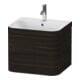 Duravit Möbelwaschtisch-Unterschrank Happy D.2 Plus 57,5x49cm, 1 HL, Nussb geb., 2 Schubk.