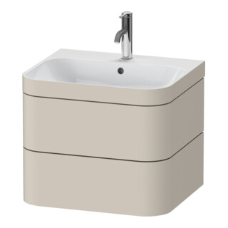 Duravit Möbelwaschtisch-Unterschrank Happy D.2 Plus 57,5x49cm, 1 HL, Tau matt, 2 Schubkästen
