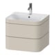 Duravit Möbelwaschtisch-Unterschrank Happy D.2 Plus 57,5x49cm, 1 HL, Tau matt, 2 Schubkästen-1