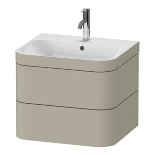 Duravit Möbelwaschtisch-Unterschrank Happy D.2 Plus 57,5x49cm, 1 HL, Tau s-matt, 2 Schubk.