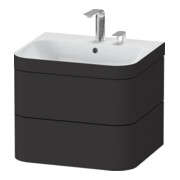 Duravit Möbelwaschtisch-Unterschrank Happy D.2 Plus 57,5x49cm, 2 HL, graph matt, 2 Schubk.