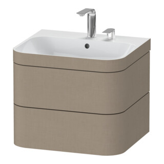 Duravit Möbelwaschtisch-Unterschrank Happy D.2 Plus 57,5x49cm, 2 HL, leinen, 2 Schubkästen