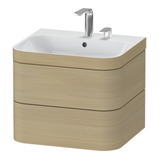 Duravit Möbelwaschtisch-Unterschrank Happy D.2 Plus 57,5x49cm, 2 HL, Medit. Ei, 2 Schubk.