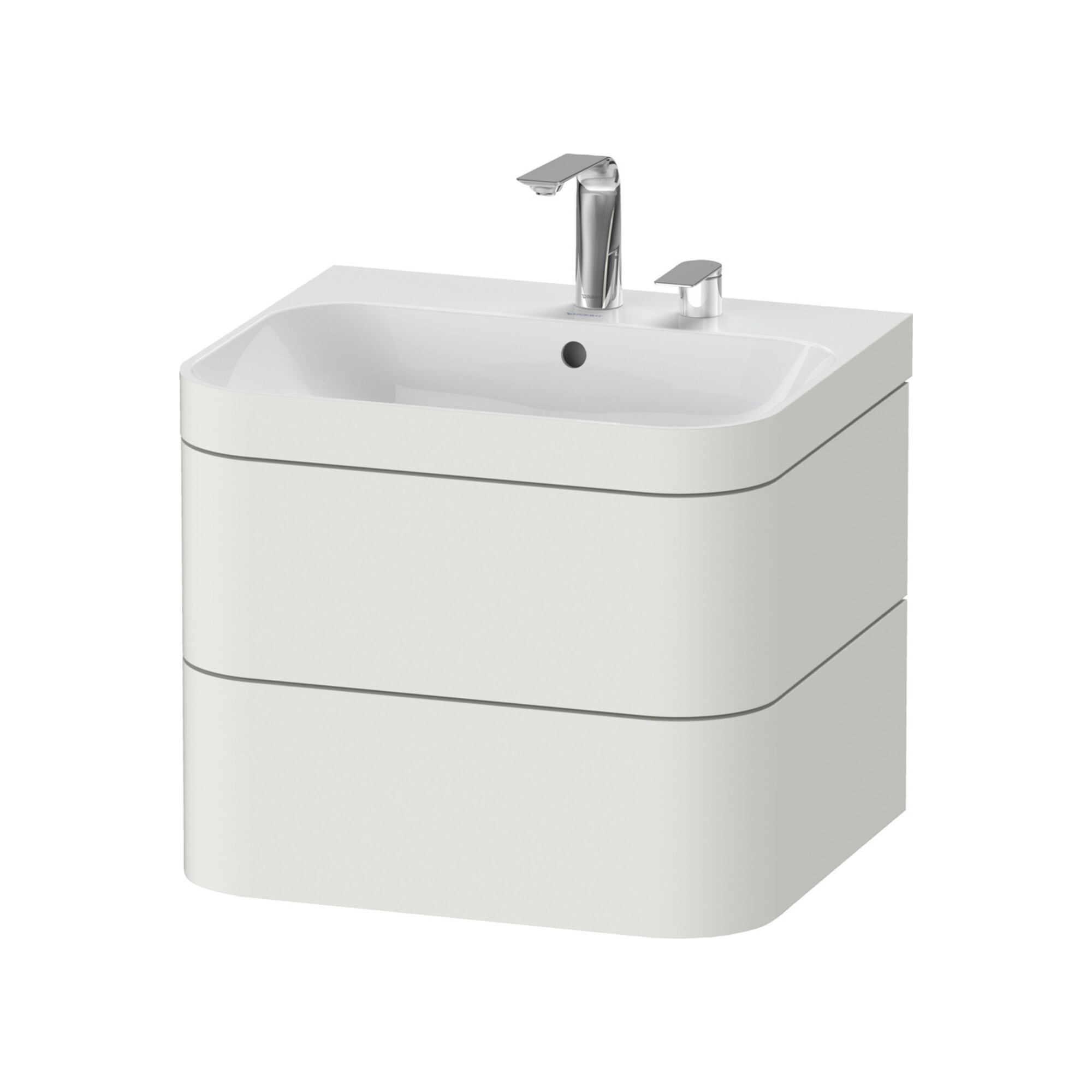 Duravit Möbelwaschtisch-Unterschrank Happy D.2 Plus 57,5x49cm, 2 HL, No we s-matt, 2 Schubk.