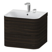 Duravit Möbelwaschtisch-Unterschrank Happy D.2 Plus 57,5x49cm, 2 HL, Nussb geb., 2 Schubk.-1