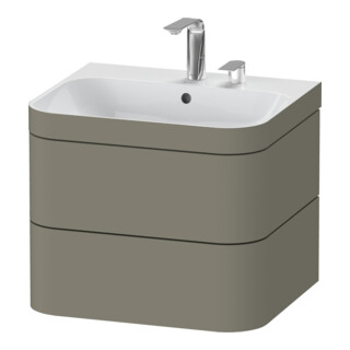 Duravit Möbelwaschtisch-Unterschrank Happy D.2 Plus 57,5x49cm, 2 HL, st-g s-matt, 2 Schubk.
