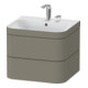Duravit Möbelwaschtisch-Unterschrank Happy D.2 Plus 57,5x49cm, 2 HL, st-g s-matt, 2 Schubk.