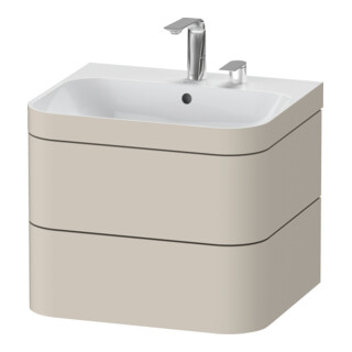 Duravit Möbelwaschtisch-Unterschrank Happy D.2 Plus 57,5x49cm, 2 HL, Tau matt, 2 Schubkästen