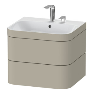 Duravit Möbelwaschtisch-Unterschrank Happy D.2 Plus 57,5x49cm, 2 HL, Tau s-matt, 2 Schubk.