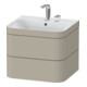 Duravit Möbelwaschtisch-Unterschrank Happy D.2 Plus 57,5x49cm, 2 HL, Tau s-matt, 2 Schubk.