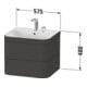 Duravit Möbelwaschtisch-Unterschrank Happy D.2 Plus 57,5x49cm, o. HL, graph matt, 2 Schubk.