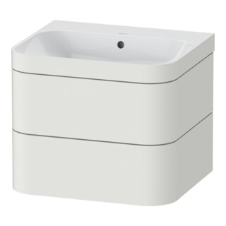 Duravit Möbelwaschtisch-Unterschrank Happy D.2 Plus 57,5x49cm, o HL, No we s-matt, 2 Schubk.