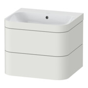 Duravit Möbelwaschtisch-Unterschrank Happy D.2 Plus 57,5x49cm, o HL, No we s-matt, 2 Schubk.-1