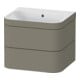 Duravit Möbelwaschtisch-Unterschrank Happy D.2 Plus 57,5x49cm, o HL, st-g s-matt, 2 Schubk.