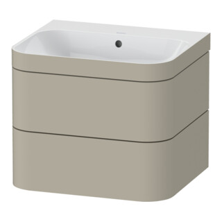 Duravit Möbelwaschtisch-Unterschrank Happy D.2 Plus 57,5x49cm, o. HL, Tau s-matt, 2 Schubk.