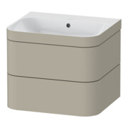 Duravit Möbelwaschtisch-Unterschrank Happy D.2 Plus 57,5x49cm, o. HL, Tau s-matt, 2 Schubk.