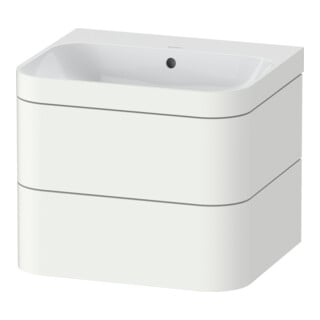 Duravit Möbelwaschtisch-Unterschrank Happy D.2 Plus 57,5x49cm, o. HL, we s-matt, 2 Schubk.