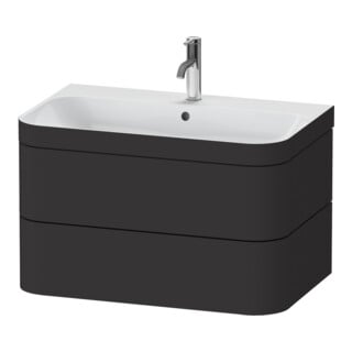 Duravit Möbelwaschtisch-Unterschrank Happy D.2 Plus 77,5x49cm, 1 HL, graph matt, 2 Schubk.