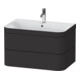 Duravit Möbelwaschtisch-Unterschrank Happy D.2 Plus 77,5x49cm, 1 HL, graph matt, 2 Schubk.